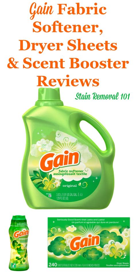 Gain Fabric Softener, Dryer Sheets & Scent Booster Reviews & Information