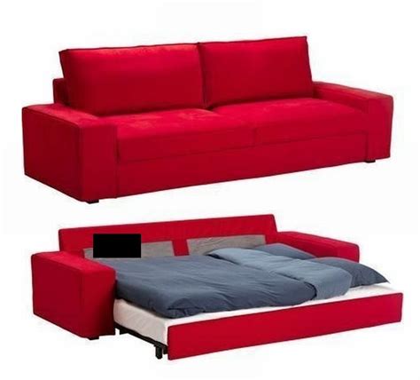 IKEA KIVIK Sofa Bed SLIPCOVER Sofabed Cover INGEBO BRIGHT RED