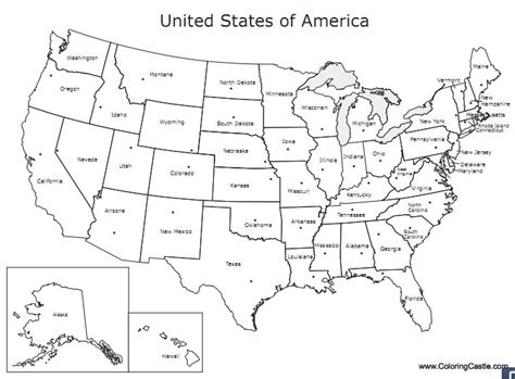 50 States Coloring Pages