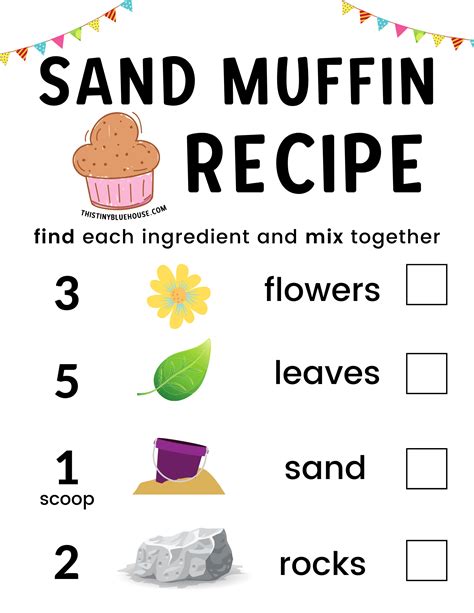 4 Awesome Free Printable Mud Kitchen Recipes Your Kid Can Use Outside ...