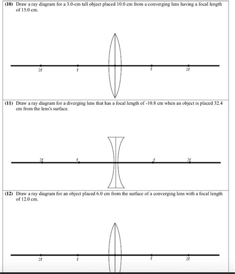 Converging And Diverging Lenses Ray Diagrams Worksheet Answers