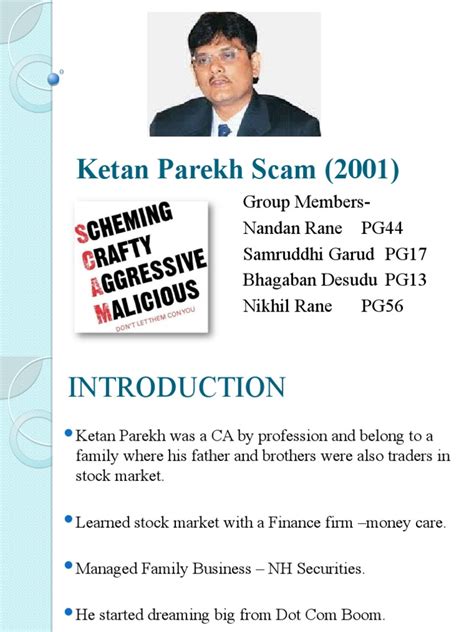 An Analysis of the Ketan Parekh Scam of 2001: Modus Operandi, Impact ...