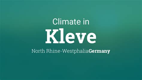 Climate & Weather Averages in Kleve, North Rhine-Westphalia, Germany