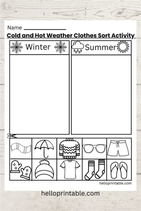 Sorting Activity Printable Worksheets - helloprintable.com