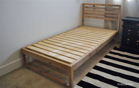 DIY Modern Twin Bed — the Awesome Orange | Diy twin bed frame, Diy twin bed, Modern twin beds