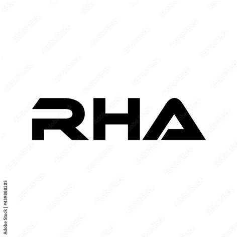 RHA letter logo design with white background in illustrator, vector ...