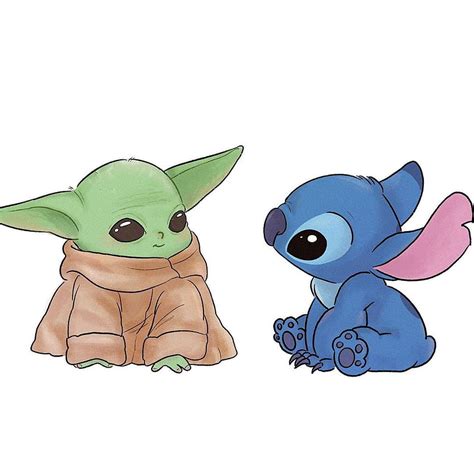 Baby Yoda And Stitch posted by Ethan Simpson HD wallpaper | Pxfuel