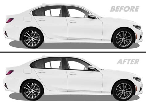 SlickMod Chrome Delete Blackout Vinyl Overlay For 2019-2021 BMW Series G20 Window Trim (Gloss ...