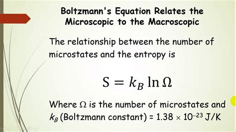 Entropy, Microstates, and the Boltzmann Equation Pt 2 - YouTube