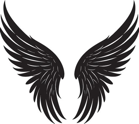 Premium Vector | Serene seraph iconic angel design angelic aura wings ...