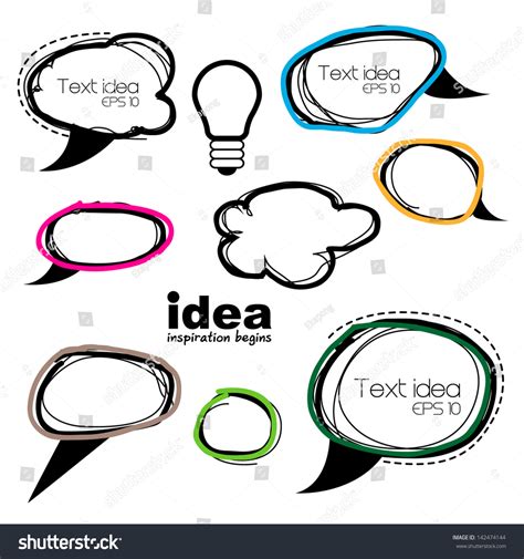 Thought Bubble Drawing Stock Vector Illustration 142474144 : Shutterstock