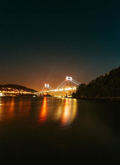 Bridge during night 1254848 Stock Photo at Vecteezy