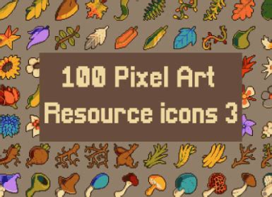NATURE THINGS PIXEL ART 32x32 ICONS - Free Download | Dev Asset Collection