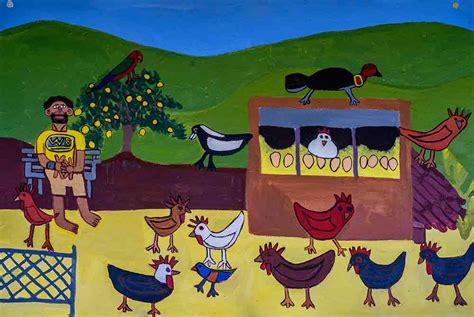 Crowded Chook House - Zion Art