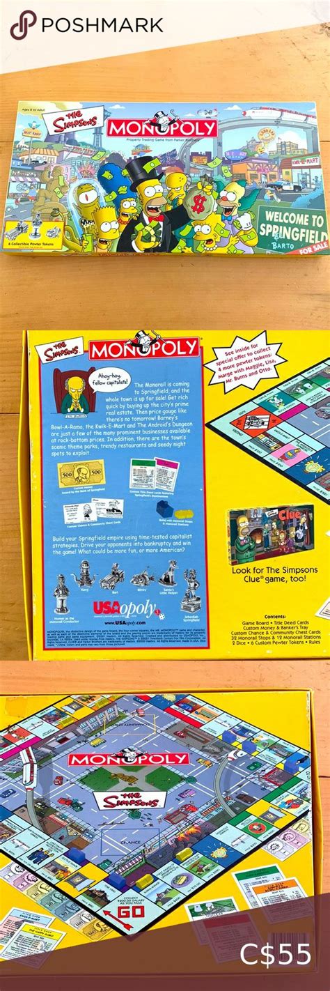 Complete Monopoly gameboard “The Simpsons” | How to get rich, The ...