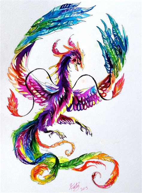 Rainbow Phoenix Tattoo by Lucky978 on DeviantArt