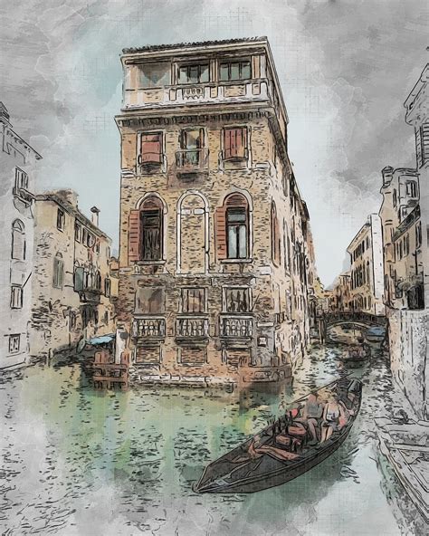 Download Venice, Canal, Photo Art. Royalty-Free Stock Illustration Image - Pixabay