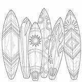 Surfboards Coloring Page Sketch sketch template