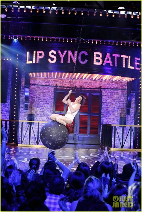 Full Sized Photo of anne hathaway emily blunt lip sync battle full ...