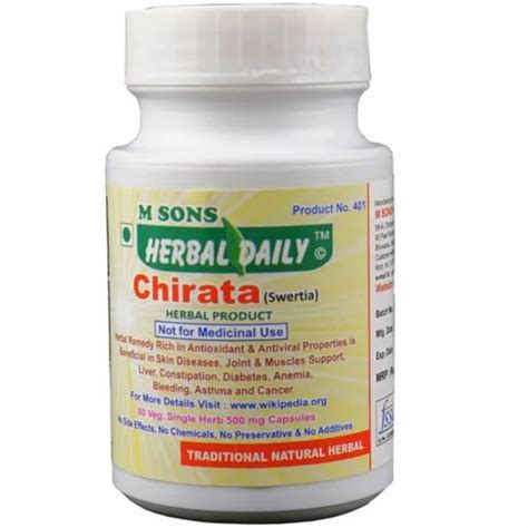 Chirata Veg. Capsules at Rs 450/bottle | Chitrakoot Nagar | Udaipur | ID: 20213764612