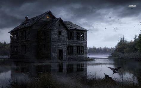 Abadoned lake house HD wallpaper | Creepy houses, Ghost house, Mansion designs