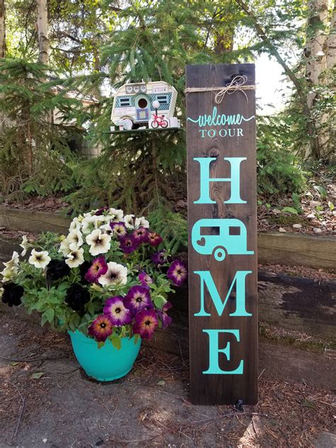 Porch Signs CAMPER Welcome Signs Porch Decor Outdoor | Etsy | Camping signs diy, Wooden welcome ...