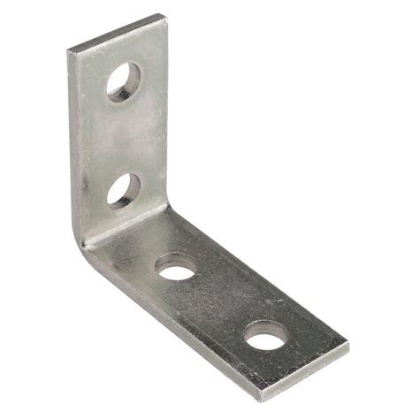 Superstrut 90° 4-Hole Angle Bracket - Silver Galvanized-ZAB205EG-10 - The Home Depot