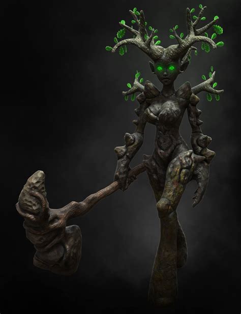 Female Earth Elemental - 3D Model by Inalaatzu