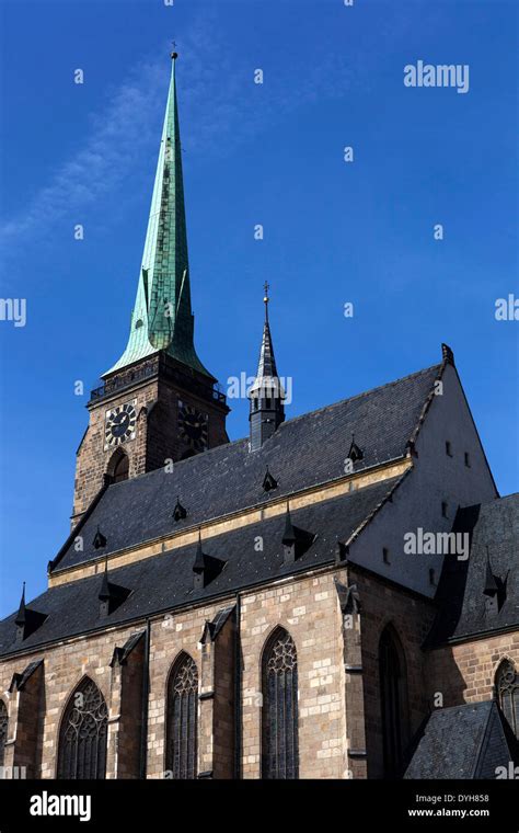 Plzen church Old Town monument Pilsen Cathedral Czech Republic ...