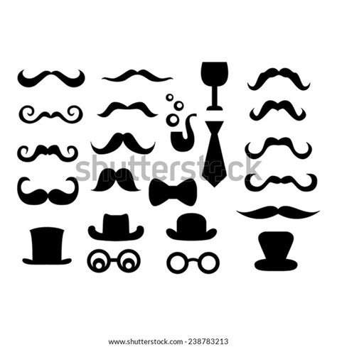 Mustache Vector Clip Art Silhouette Stock Vector (Royalty Free) 238783213