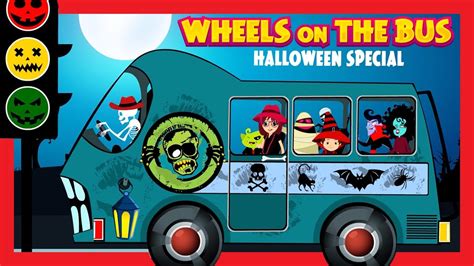 Wheels On The Bus Nursery Rhyme (Halloween Song 2015) - YouTube