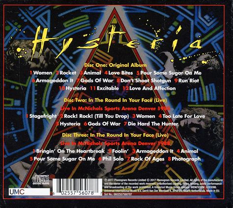 Classic Rock Covers Database: Def Leppard - Hysteria (1987)