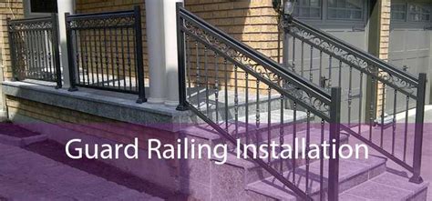 Guard Railing Installation - Metal And Glass Guard Railing Installation