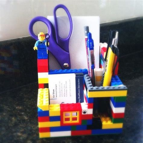 LEGO Desk Organizer | Lego desk, Diy desktop, Diy desktop organizer