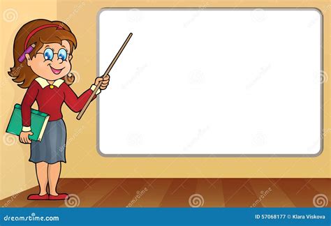 Owl Teacher By Whiteboard Vector Illustration | CartoonDealer.com #57067834