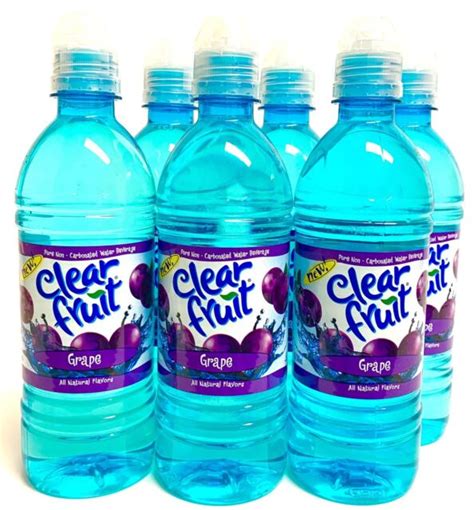 Clear Fruit GRAPE Flavored Water 6 16.9oz Bottles NEW SEALED | eBay