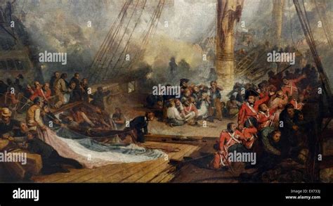 Joseph Mallord William Turner, 1775-1851, The Battle of Trafalgar, as ...