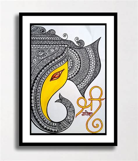 Name: Shree Ganesha 1 Price: ₹2100 Type: Wall Art Design: Mandala Pattern Material: 210-gsm ...