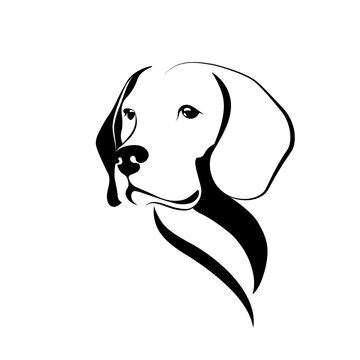 Dog Head Silhouette Clip Art