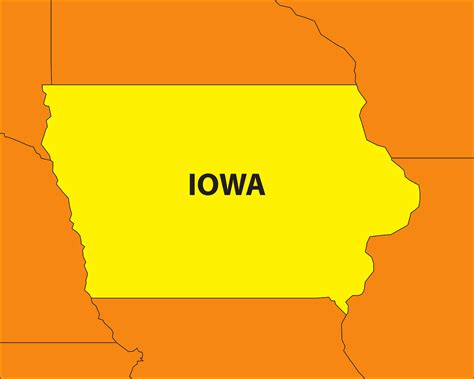 Iowa State Map · Free vector graphic on Pixabay