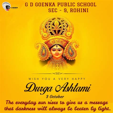 HAPPY DURGA ASHTAMI - GD Goenka Rohini