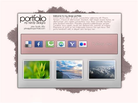 Free PSD Portfolio Template by perrysmith on DeviantArt