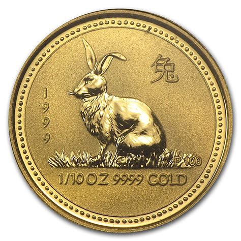 Australian Gold Lunar Series 1999 - Year of the Rabbit - 1/10 oz