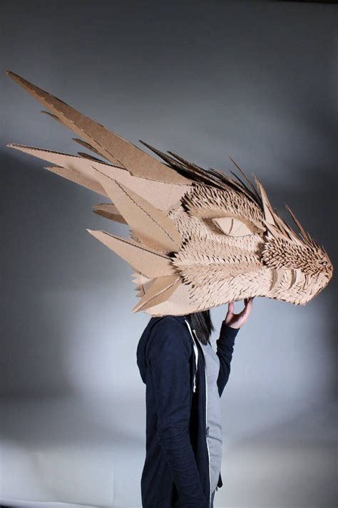 Cardboard Dragon Head by spiritualmist | Cardboard costume, Cardboard ...