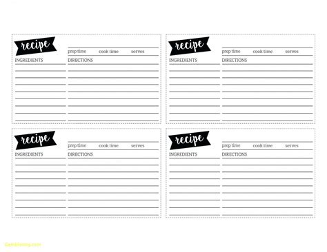 Recipe Card Template For Word 3X5 - Cards Design Templates