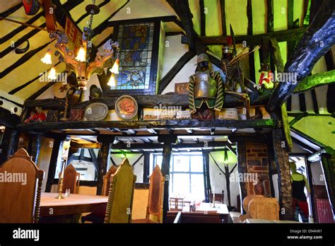 Interior view of 'The Royal Standard of England' pub, Forty Green, Beaconsfield, Buckinghamshire ...