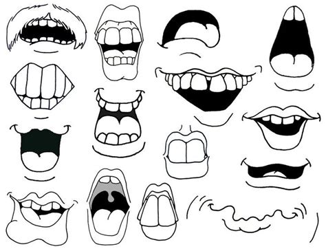 Design to draw - Draw Pattern - cartoon mouths | How to Draw Cartoon ...