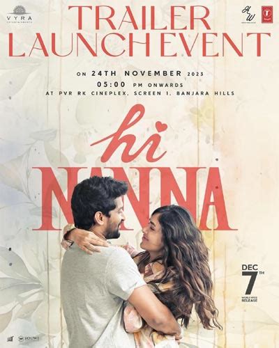 Time and venue locked Hi Nanna trailer launch event | Latest Telugu cinema news | Movie reviews ...