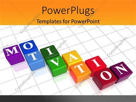 PowerPoint Template: Color boxes over white background with text - Motivation (20793)