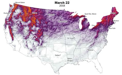 Us Average Annual Snowfall Map